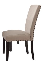 Nolan Linen & Salvage Dark Oak Finish Side Chair (Set of 2)