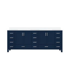 Navy Blue Double Bath Vanity 84 in. W x 22 in. D, with Cultured Marble Top