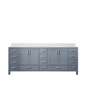 Dark Grey Double Bath Vanity 84 in. W x 22 in. D, with Cultured Marble Top