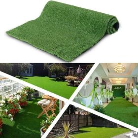 3ft x 10ft Premium Artificial Turf Mat with Drainage Holes. Thick Fake Grass with Rubber Backing, Ideal for Indoor/Outdoor Pet Areas, Garden, Law