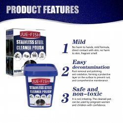 Jue-Fish Stainless Steel Cleaning Cream Kitchen Decontaminant Pot Rust Black Scale Cleaning Cream (Option: 100g)